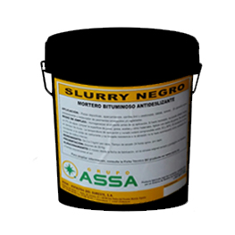Mortero Bituminoso de color negro a base de emulsiones asfálticas y cargas minerales seleccionadas