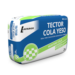 Saco cola yeso especial para paredes de yeso.