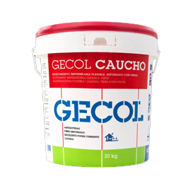 GECOL Caucho es una pasta semifluida, a base de copolímeros acrílicos y lista para su uso, reforzada con fibras. Apta para impermeabilizaciones en terrazas, cubiertas, reparación de superficies con filtraciones, etc. 
