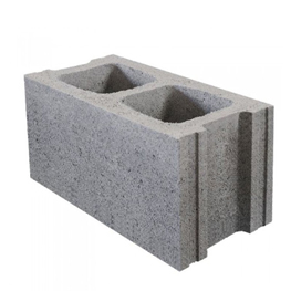 Bloque de hormigón prefabricado para la construcción de paredes.