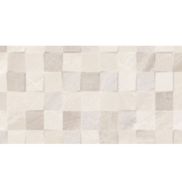 Revestimiento para paredes de Pasta Roja con relieve color beige.