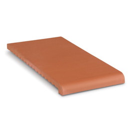 Vierteaguas cerámico rojo para el remate de ventanas. Se utiliza habitualmente como elemento decorativo y funcional, instalado cubriendo el antepecho de la ventana.